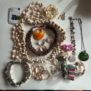 Shell, MOP, and Bead Necklace Lot